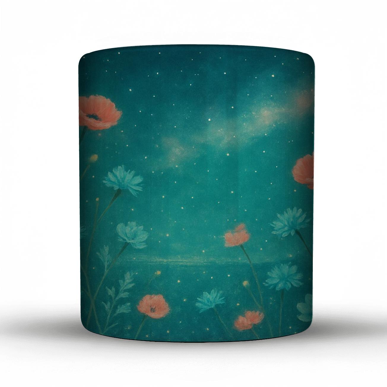 Nebula Wildflower Montage insulated thermal mugs