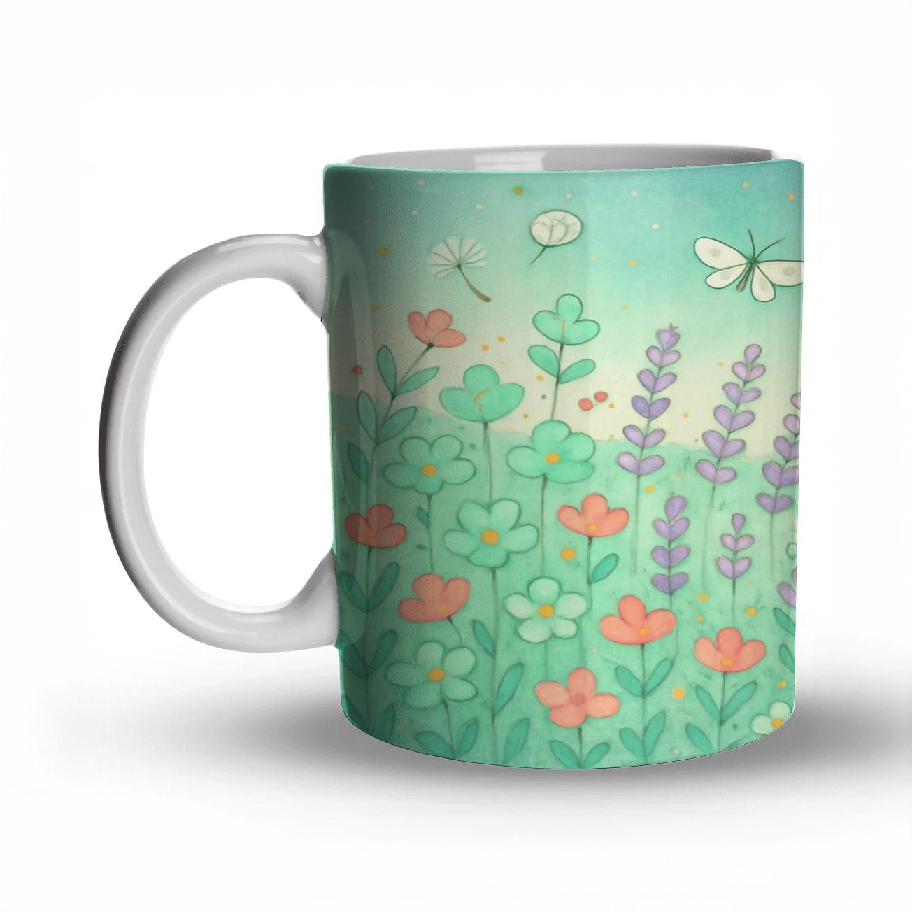 Verdant Spring Stardust ceramic coffee mugs