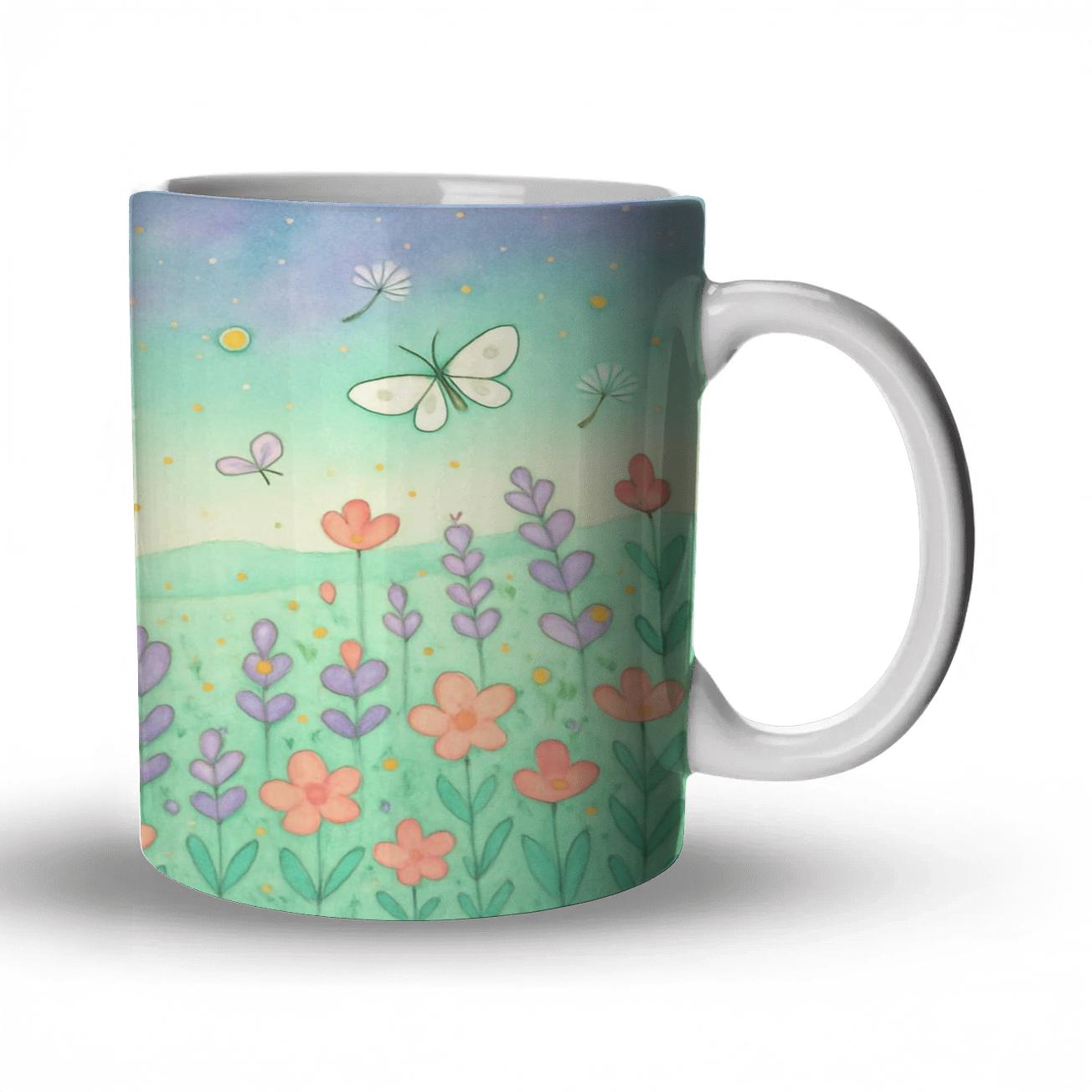 Verdant Spring Stardust ceramic coffee mugs