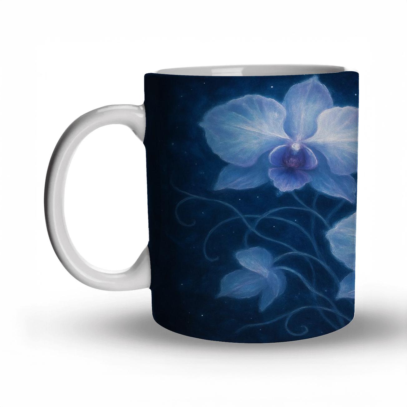 Celestial Orchid Dreams travel mugs with handles