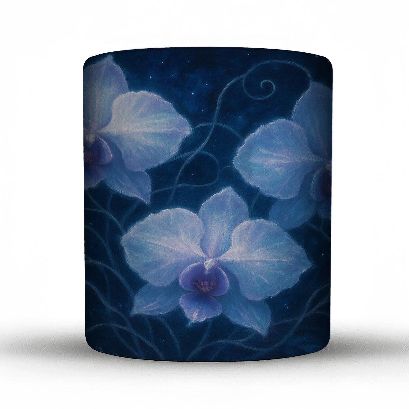 Celestial Orchid Dreams travel mugs with handles