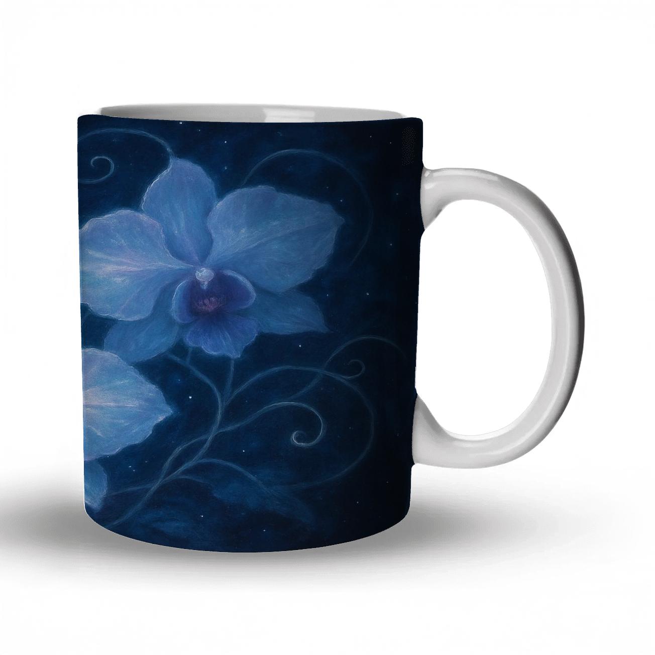 Celestial Orchid Dreams travel mugs with handles
