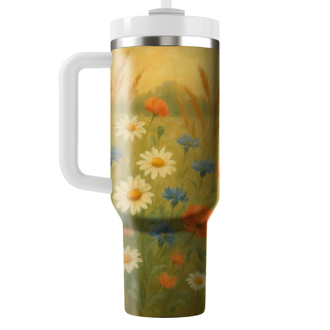 Sunlit Meadow Tapestry custom tumblers