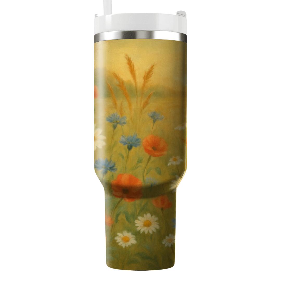 Sunlit Meadow Tapestry custom tumblers