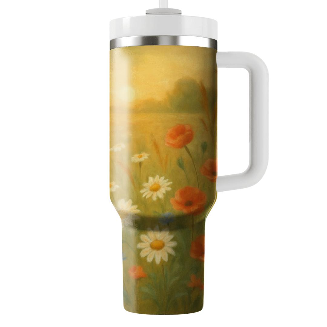 Sunlit Meadow Tapestry custom tumblers