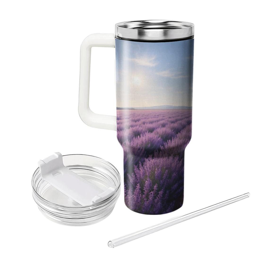 Serene Lavender Fields decorative tumblers