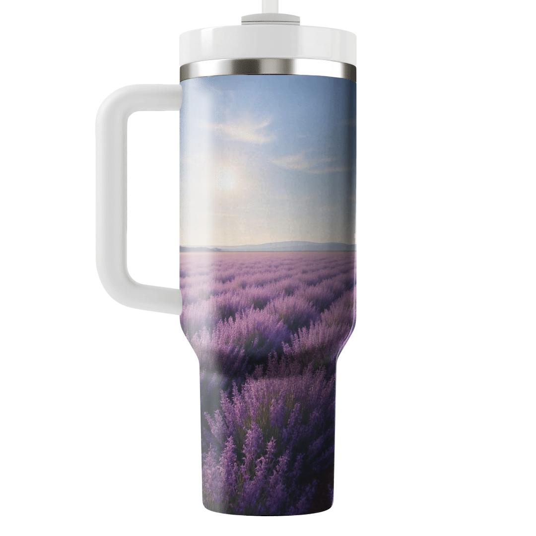 Serene Lavender Fields decorative tumblers