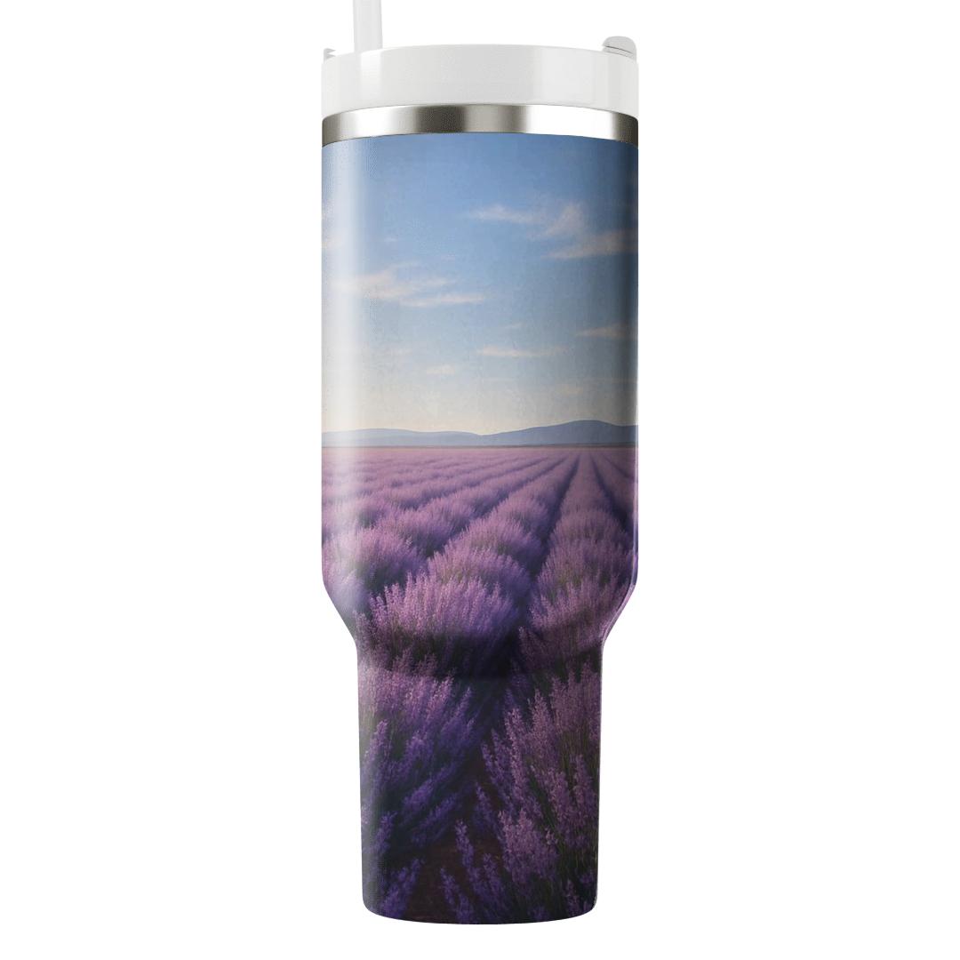 Serene Lavender Fields decorative tumblers