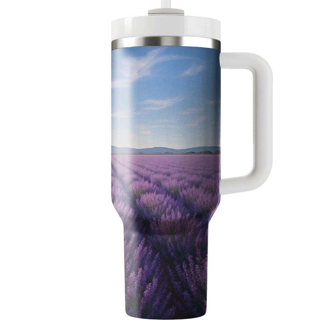 Serene Lavender Fields decorative tumblers
