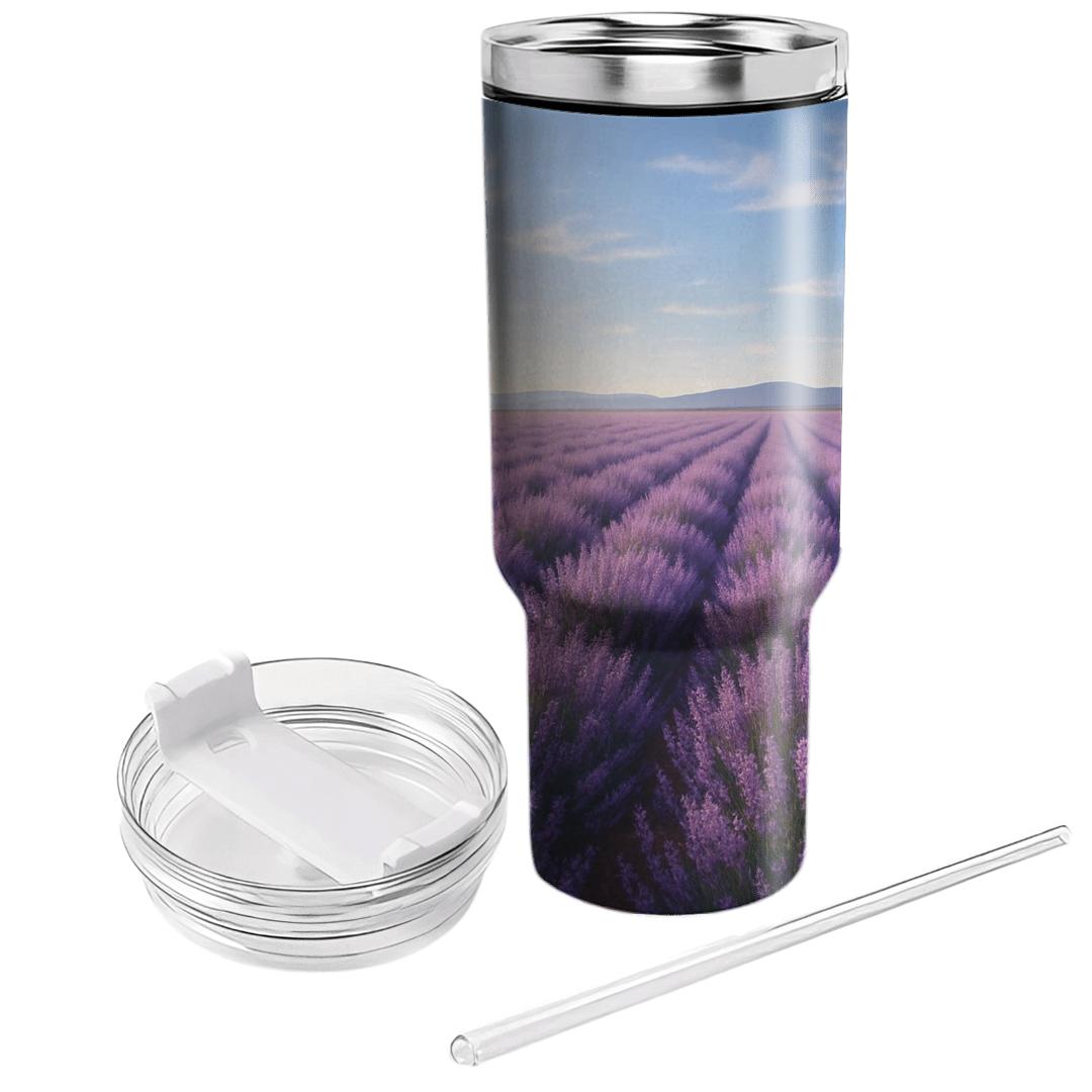 Serene Lavender Fields decorative tumblers