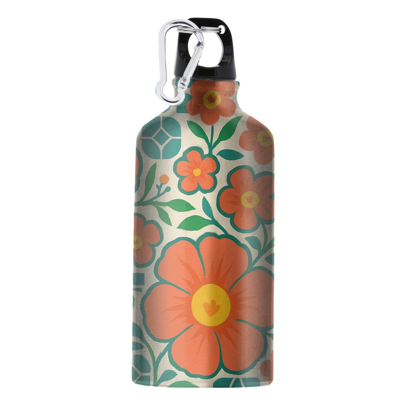 Sunrise Hibiscus Mosaic athletic sports bottles