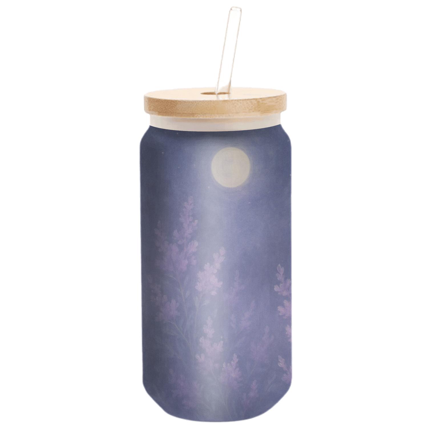 Moonlit Lavender Dreams artisan blown glass drinkware