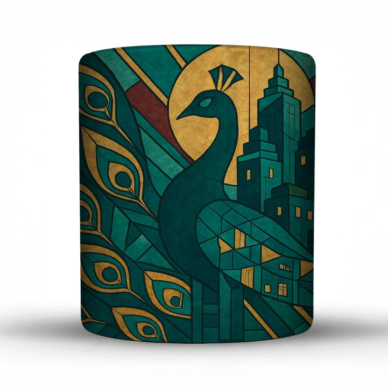 Metropolitan Peacock Mosaic ceramic coffee mugs