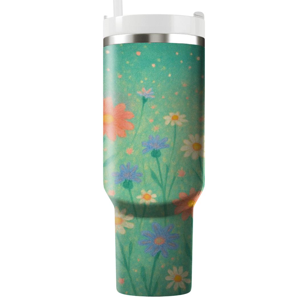 Galactic Wildflower Meadow personalized tumblers
