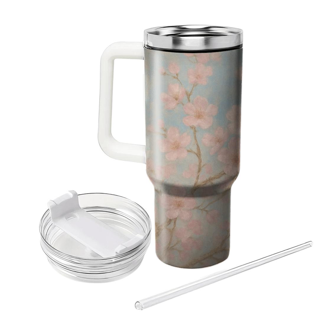 Ethereal Cherry Blossom Harmony custom tumblers