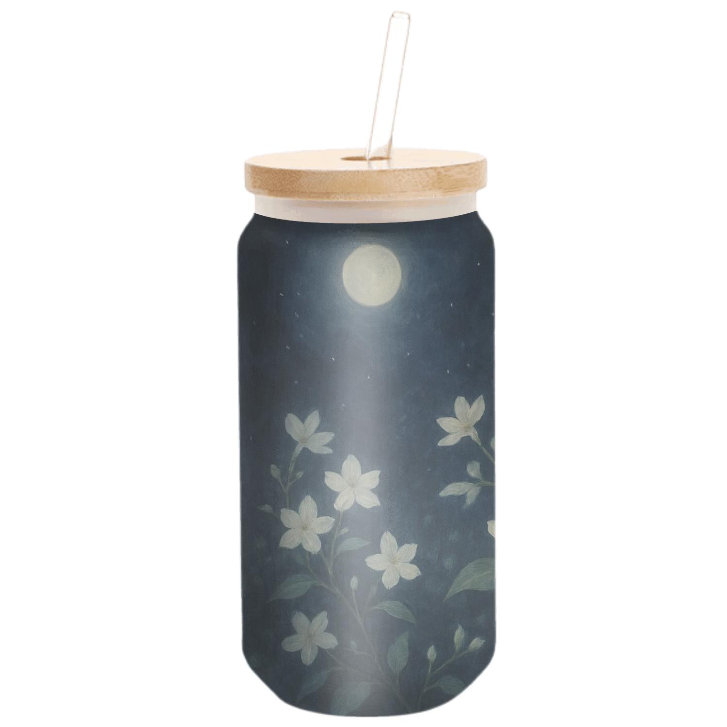 Moonlit Jasmine Garden handcrafted glassware drinkware