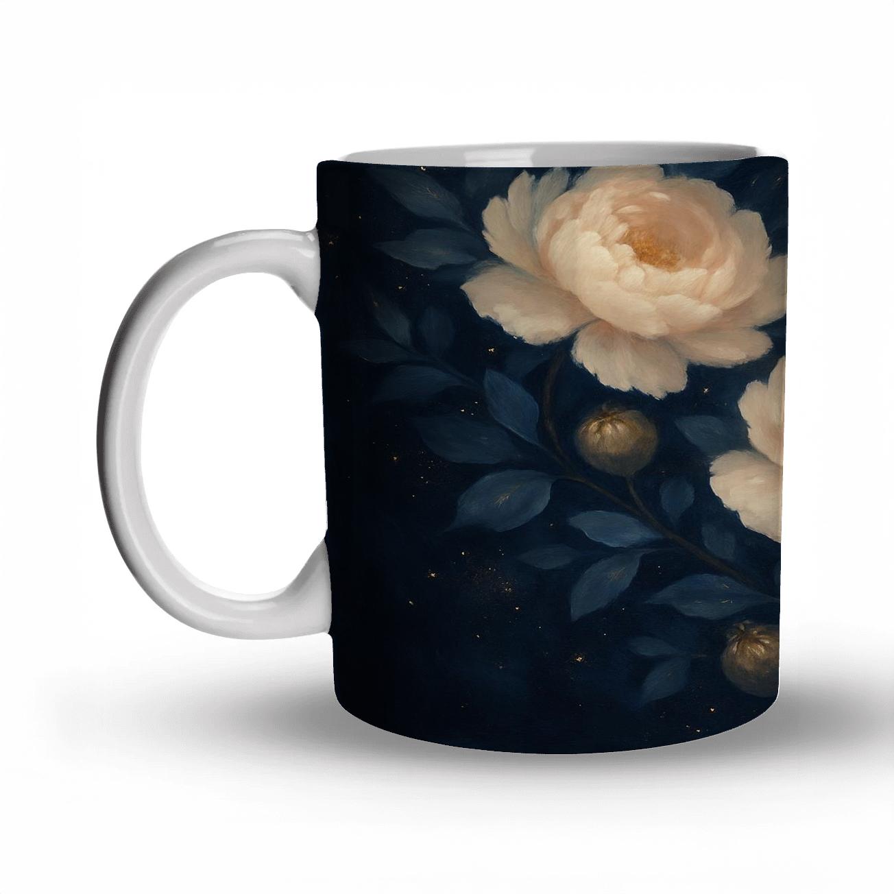 Celestial Peony Cascade decorative mug sets
