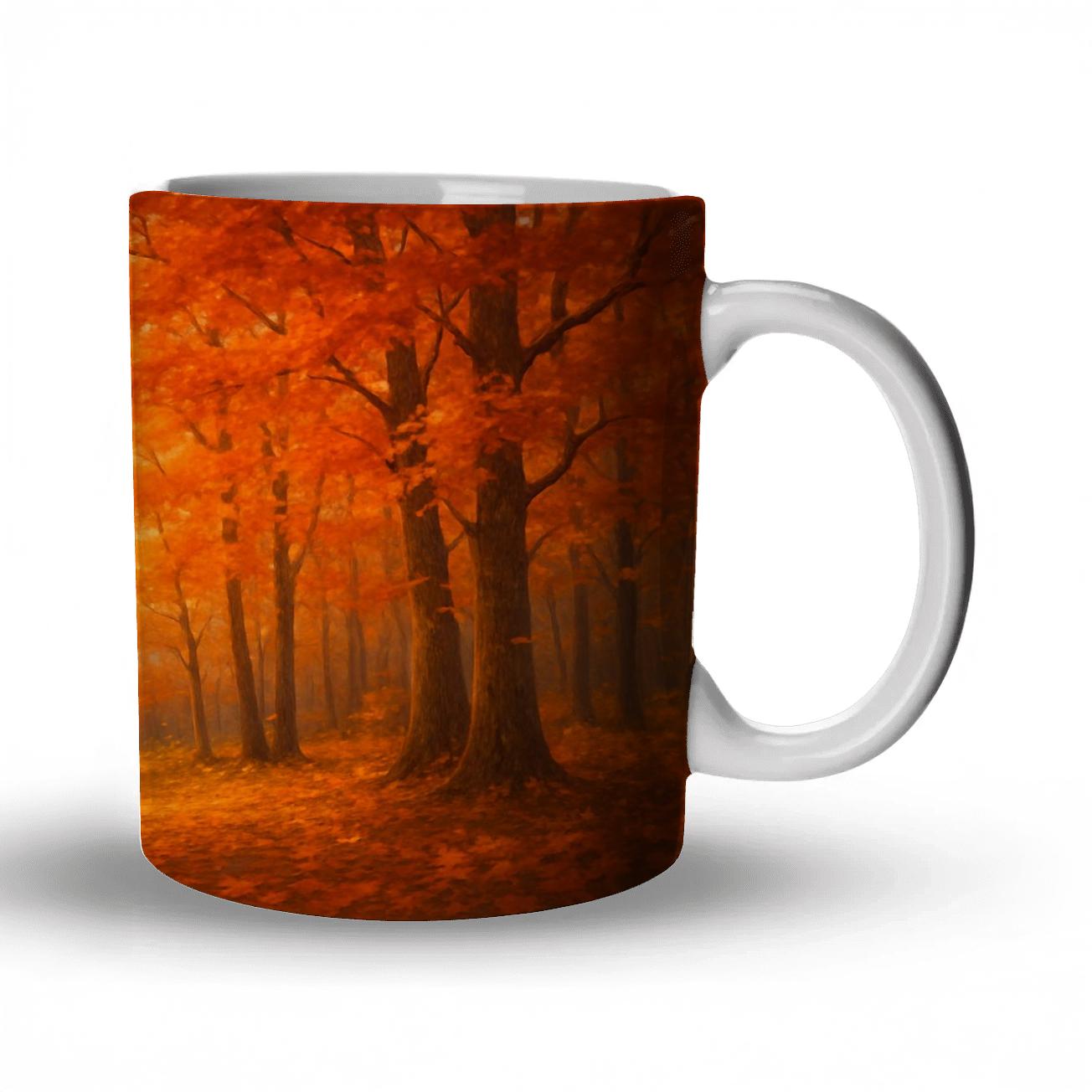 Autumn Forest Whispers insulated thermal mugs