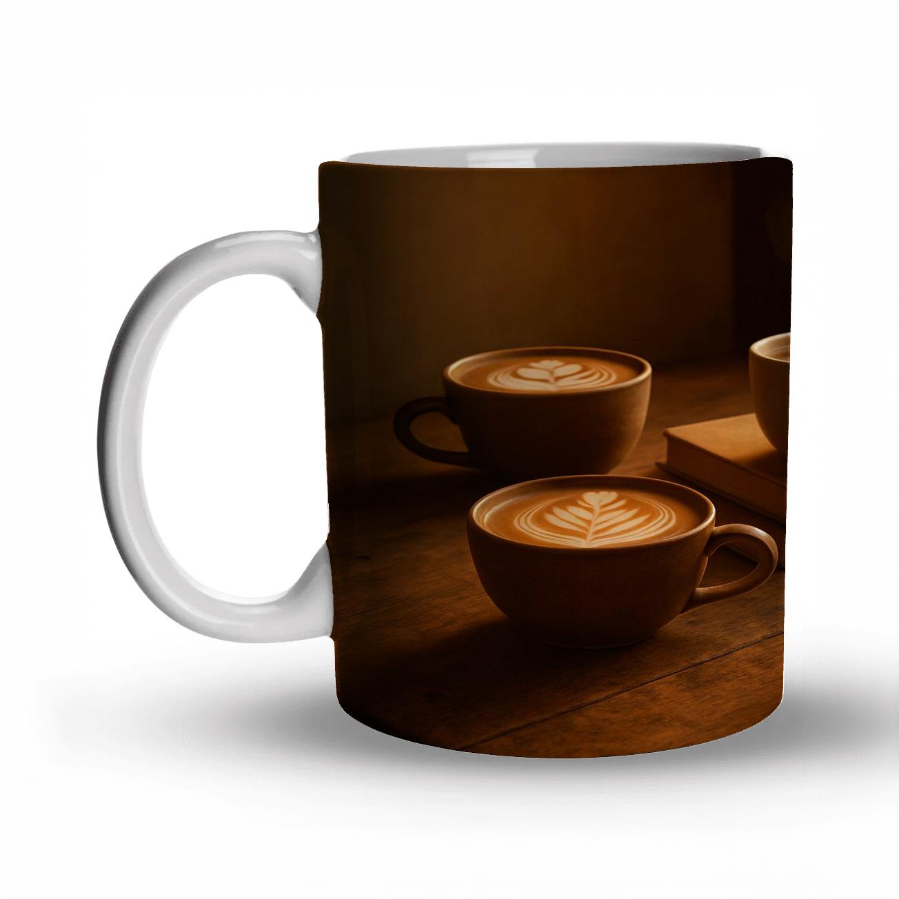 Cozy Café Retreat ceramic coffee mugs