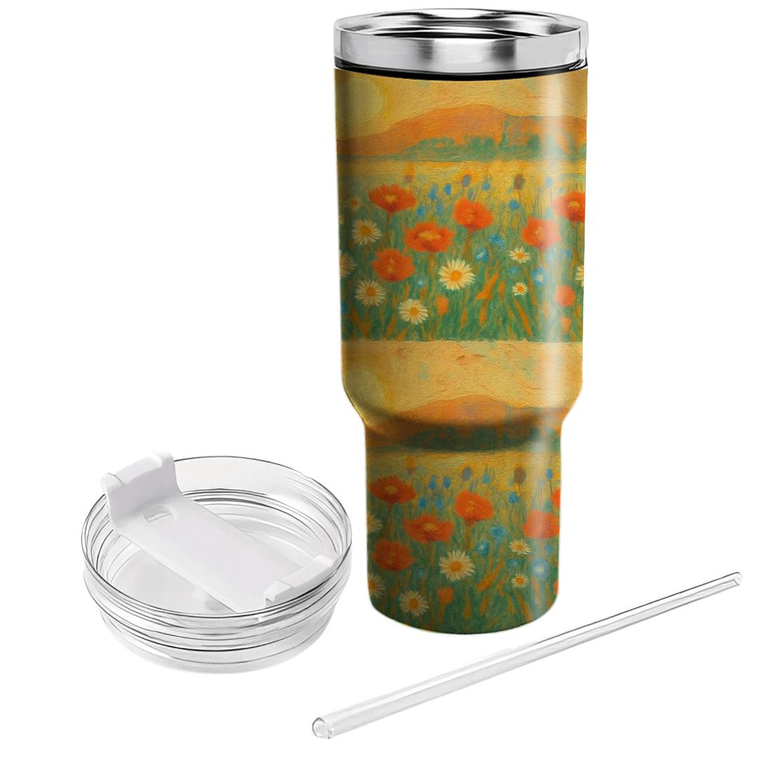 Sunrise Meadow Mosaic custom tumblers