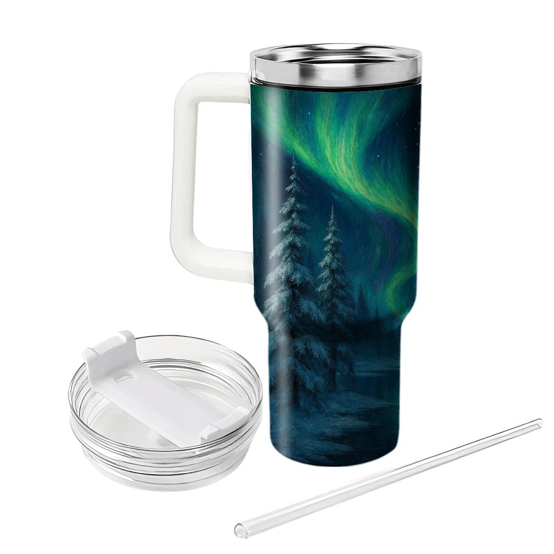 Aurora Borealis Winter Dreams decorative tumblers