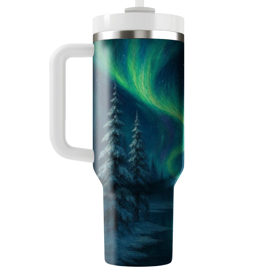Aurora Borealis Winter Dreams decorative tumblers