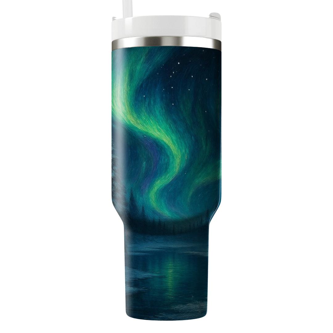 Aurora Borealis Winter Dreams decorative tumblers