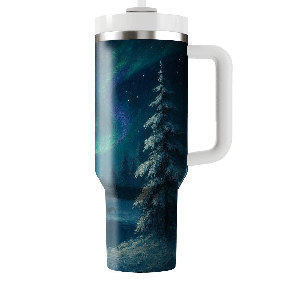 Aurora Borealis Winter Dreams decorative tumblers