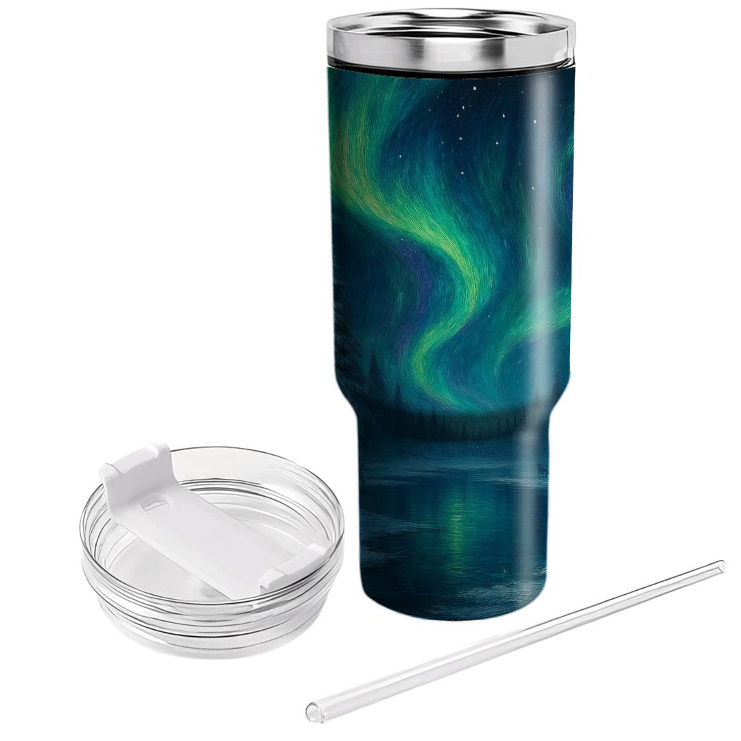 Aurora Borealis Winter Dreams decorative tumblers