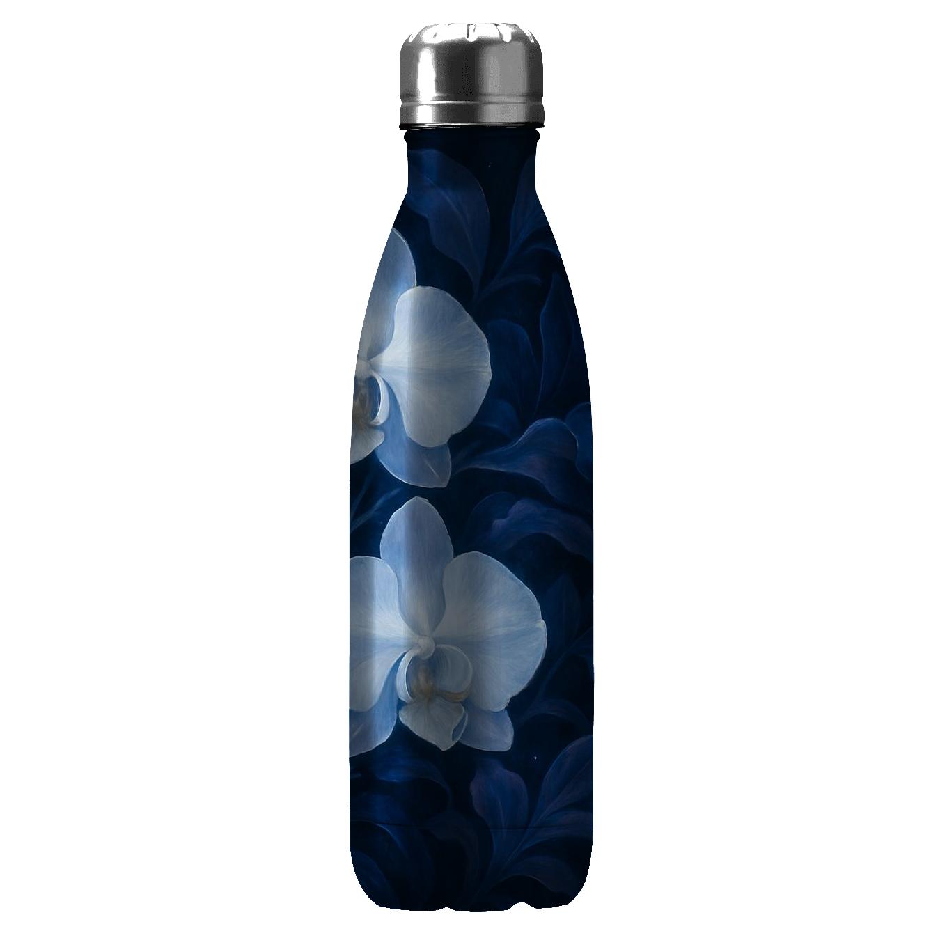 Moonlit Orchid Symphony water bottles with lids