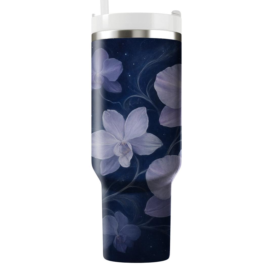 Celestial Orchid Symphony tumblers with lids