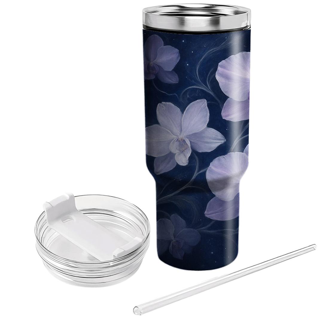 Celestial Orchid Symphony tumblers with lids