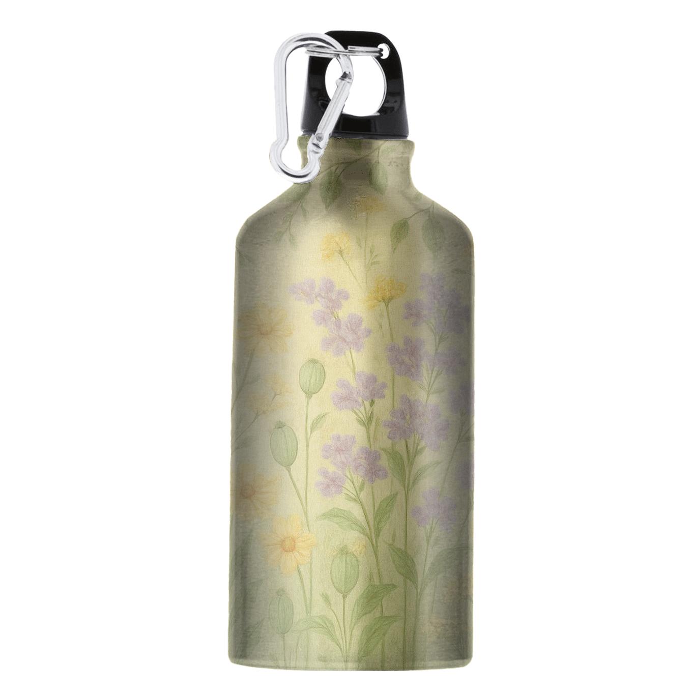 Verdant Wildflower Tapestry portable sports bottles