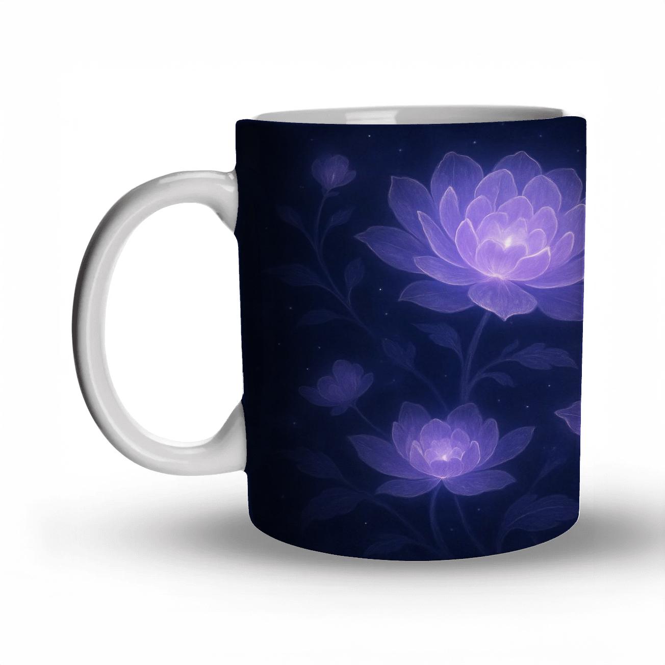 Moonlight Lavender Dreams ceramic coffee mugs