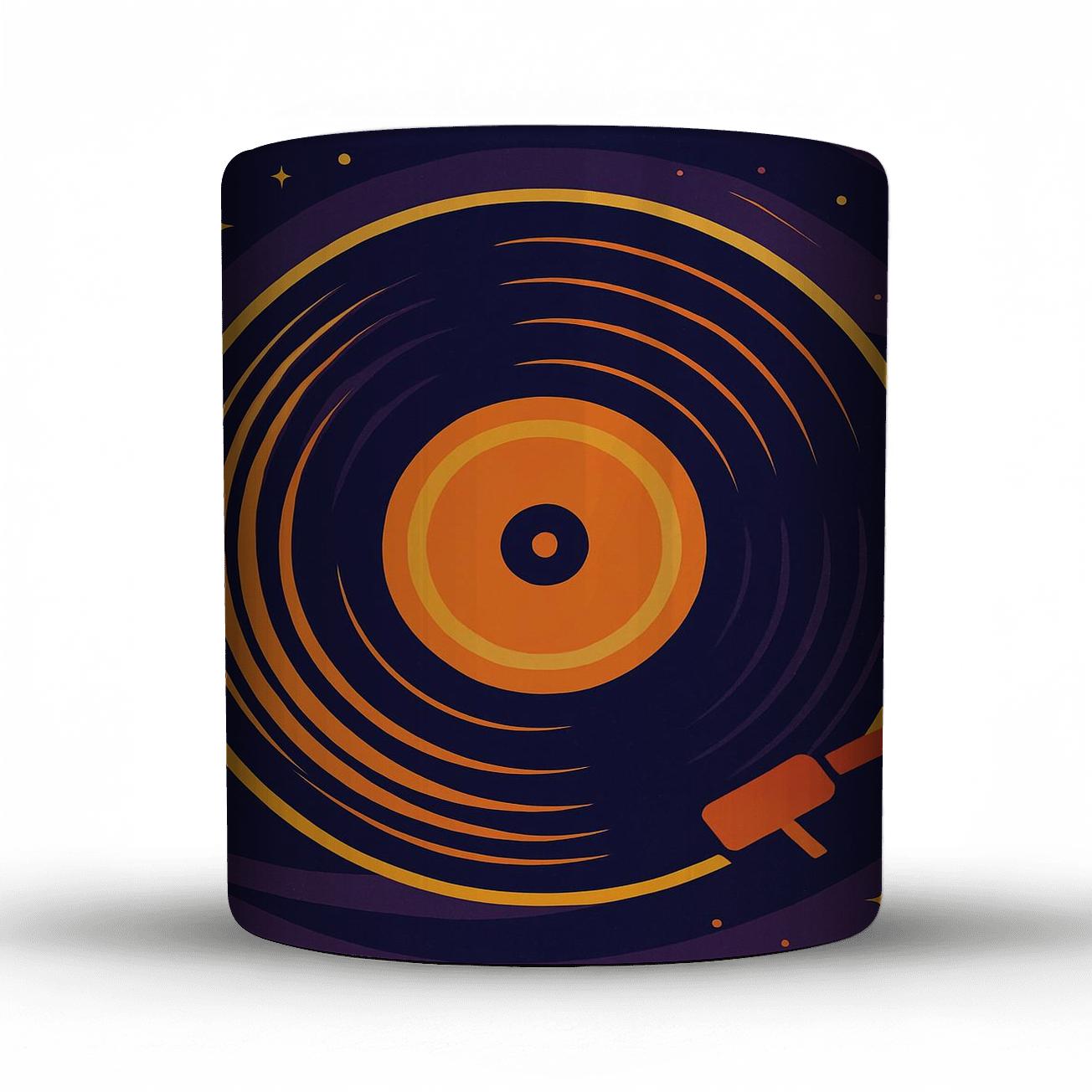 Cosmic Vinyl Vibes ceramic coffee mugs