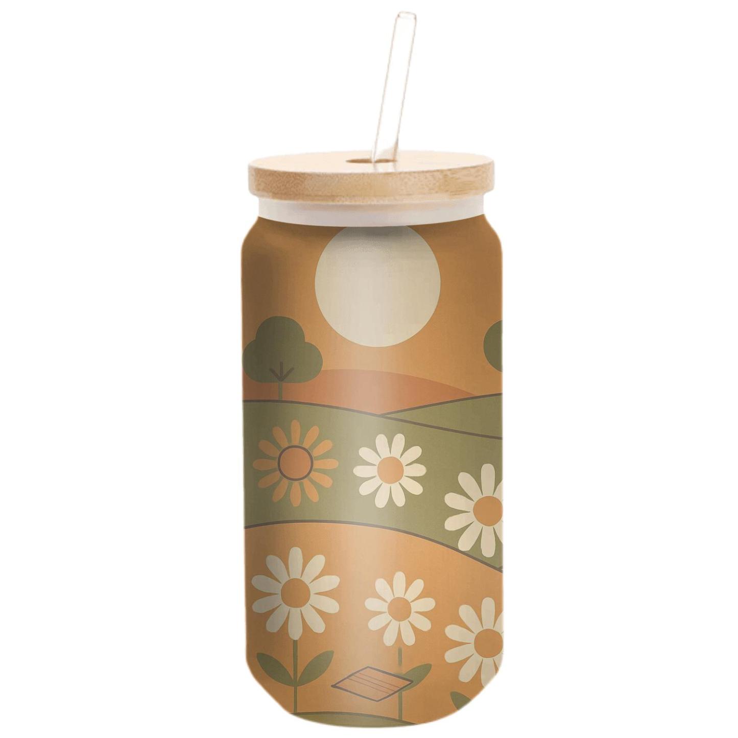 Harvest Moon Meadow artisan blown glass drinkware