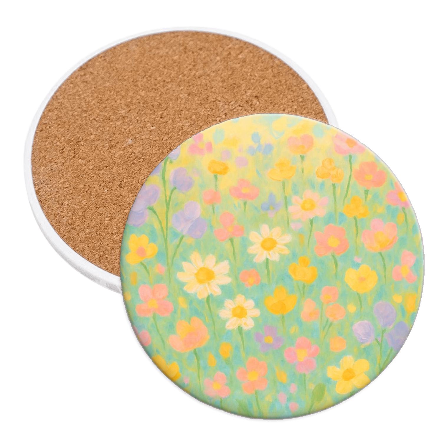 Spring Meadow Harmony personalized drink coasters