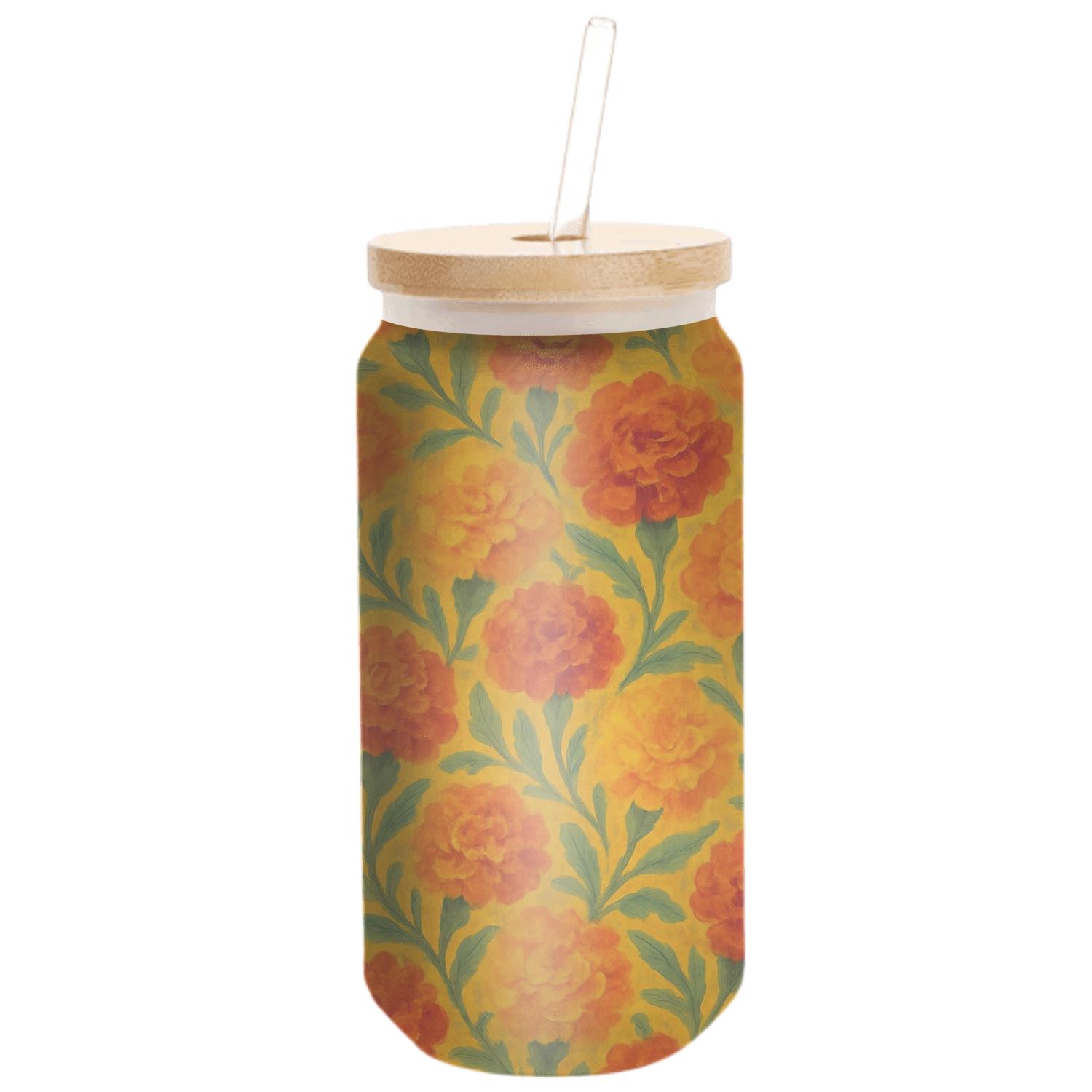 Sunset Marigold Festival custom engraved glassware