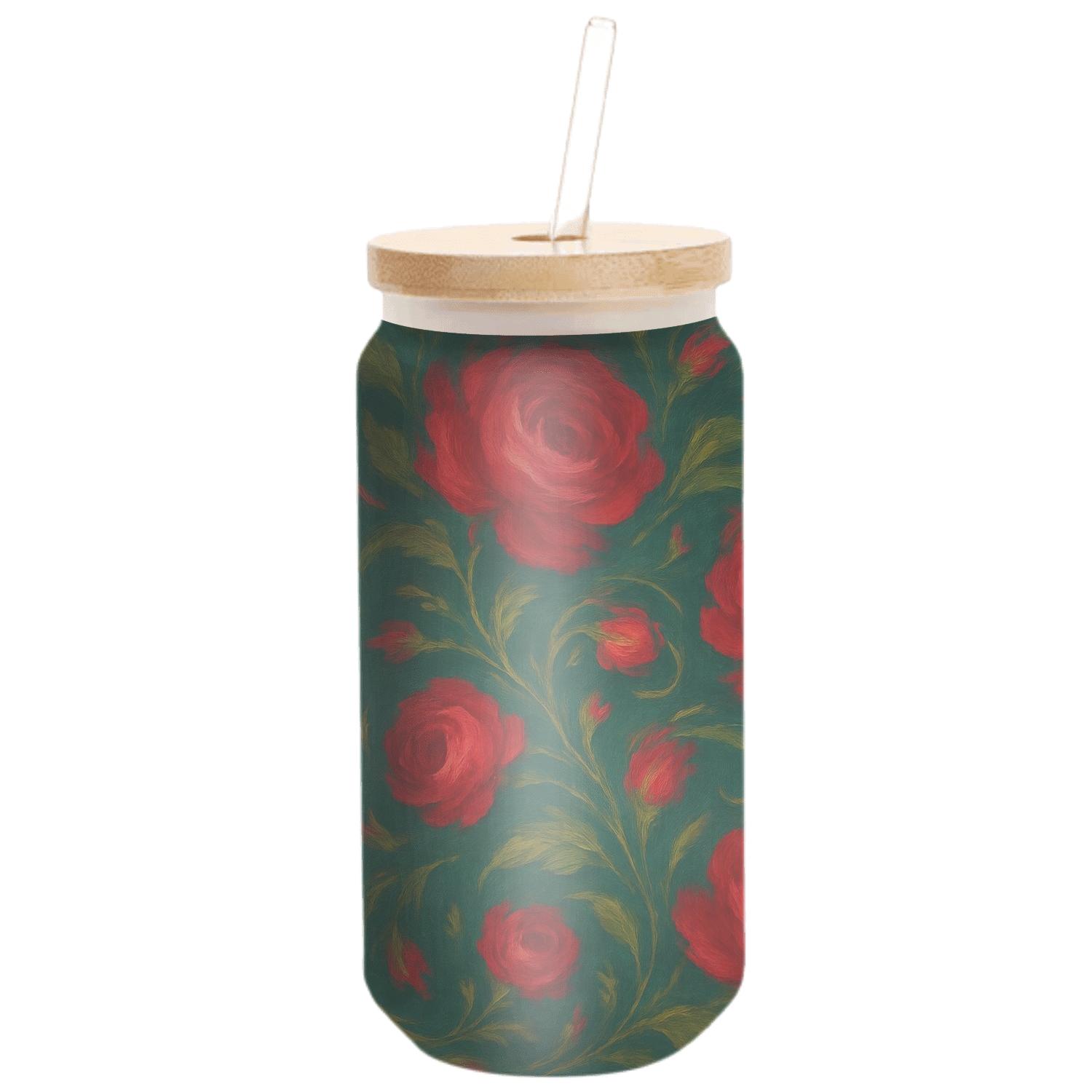 Crimson Petal Whirl insulated glass vessels