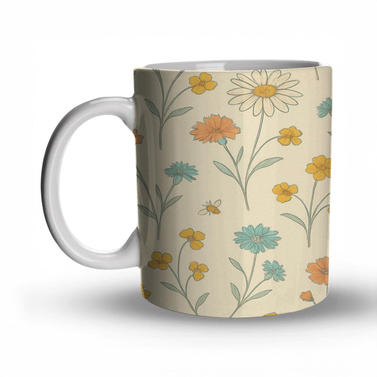 Vintage Meadow Sonata custom printed mugs