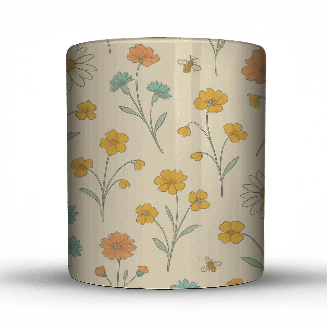 Vintage Meadow Sonata custom printed mugs