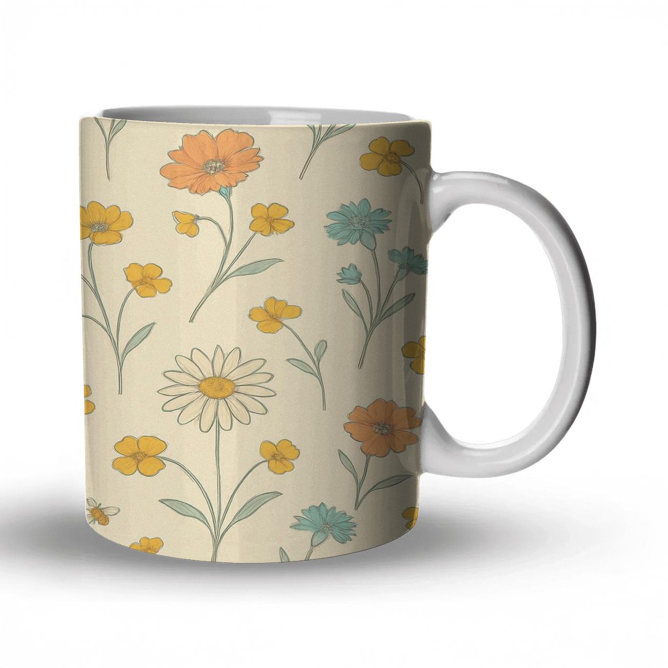 Vintage Meadow Sonata custom printed mugs