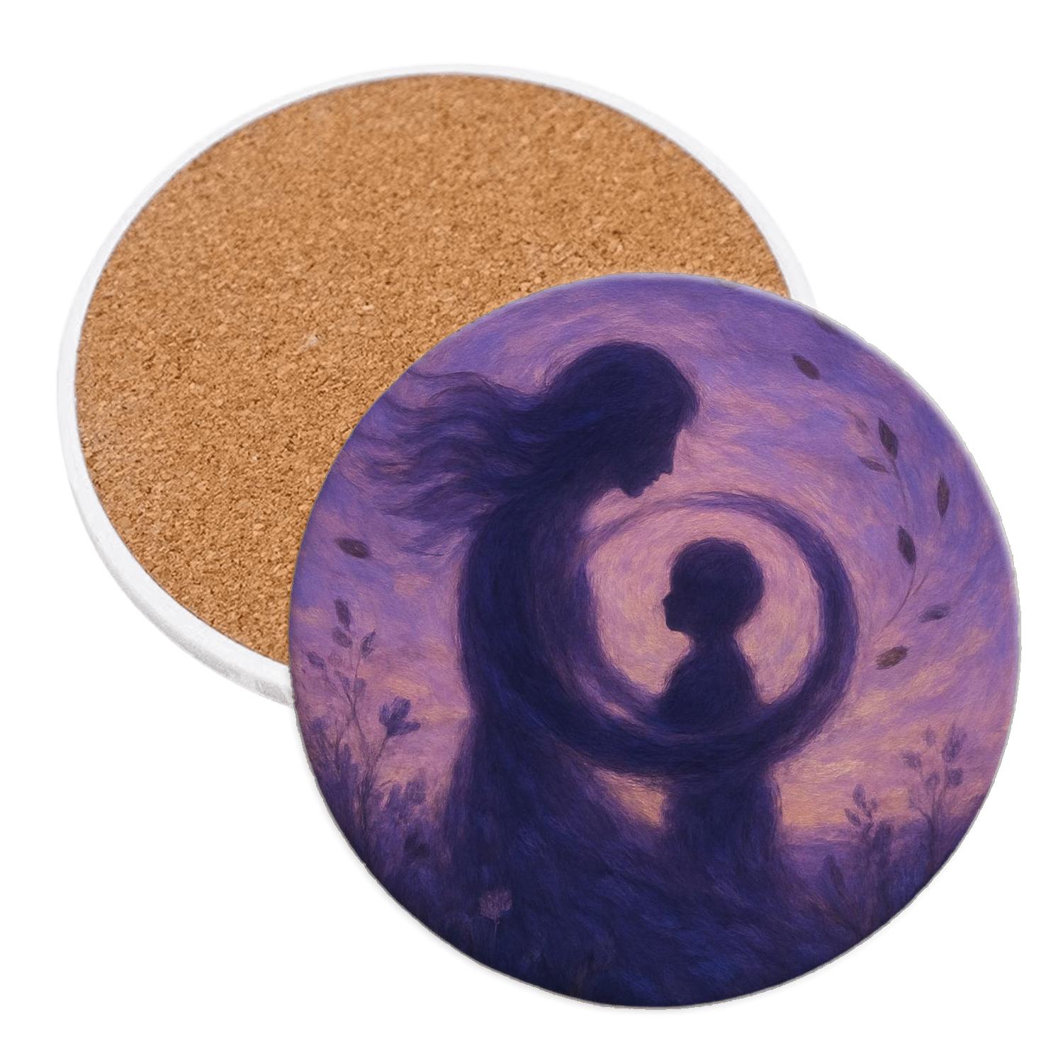 Echoes Of Her Embrace: The Timeless Dance Of Love And Strength custom engraved coasters