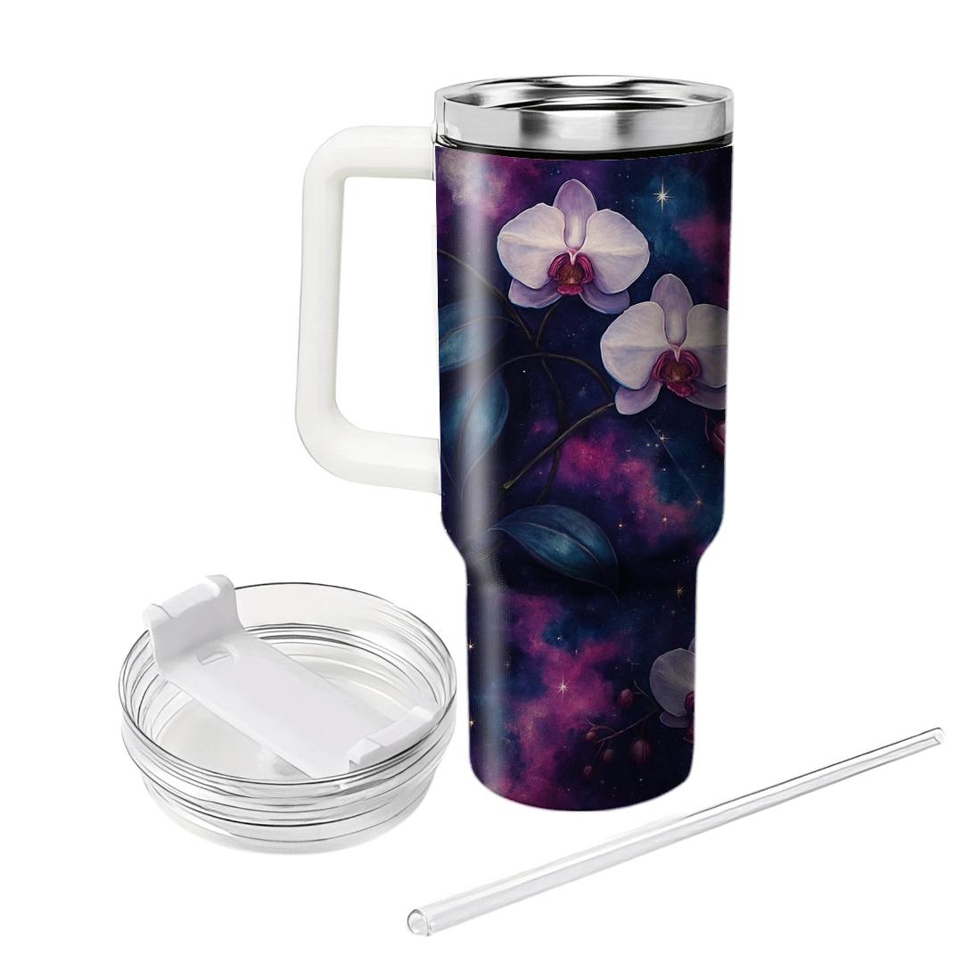 Midnight Orchid Nebula tumblers for gifts