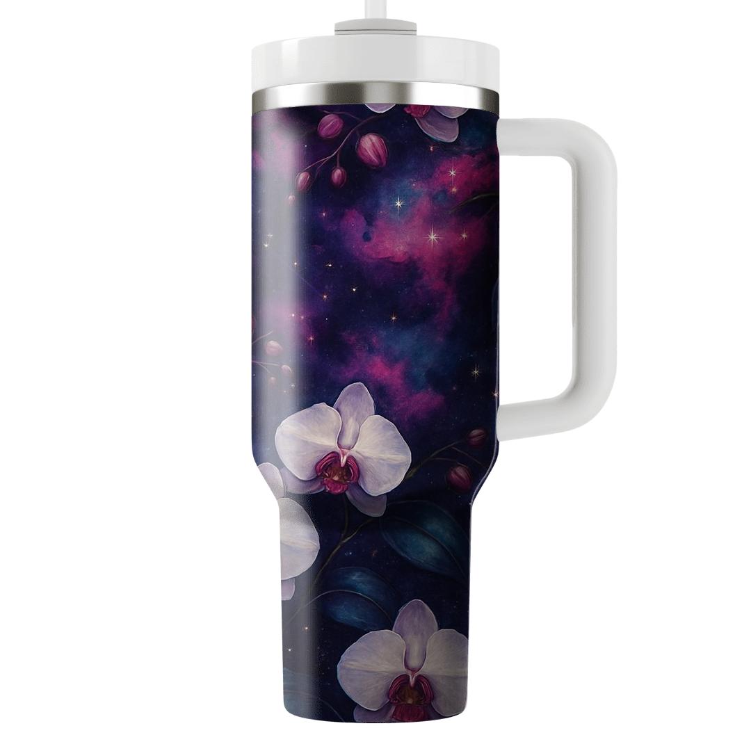 Midnight Orchid Nebula tumblers for gifts