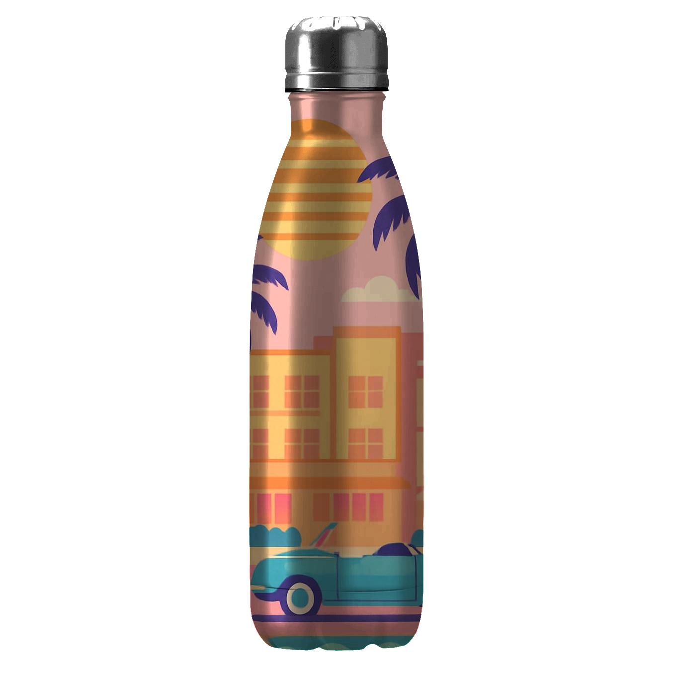 Vibrant Miami Vibes water bottle cups