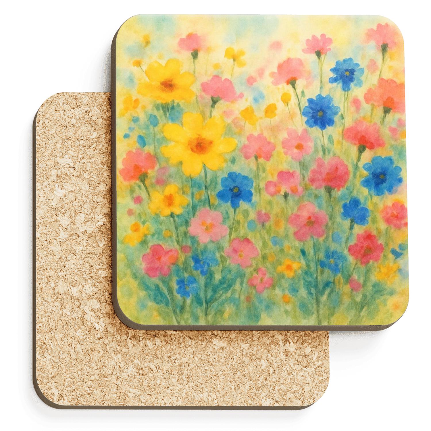 Whimsical Wildflower Meadow stone coaster collections