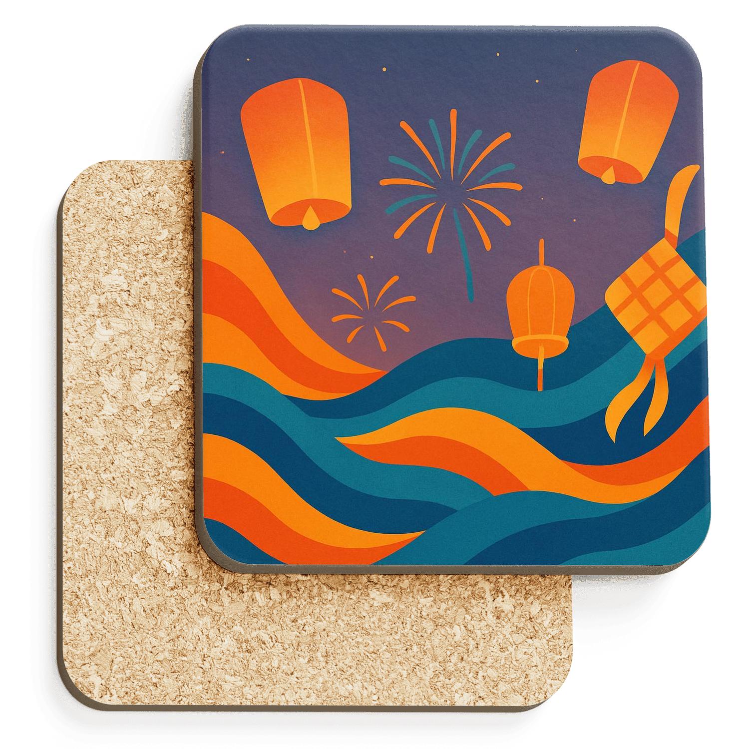 Waves Of Unity - A Festival Of Cultures custom engraved coasters
