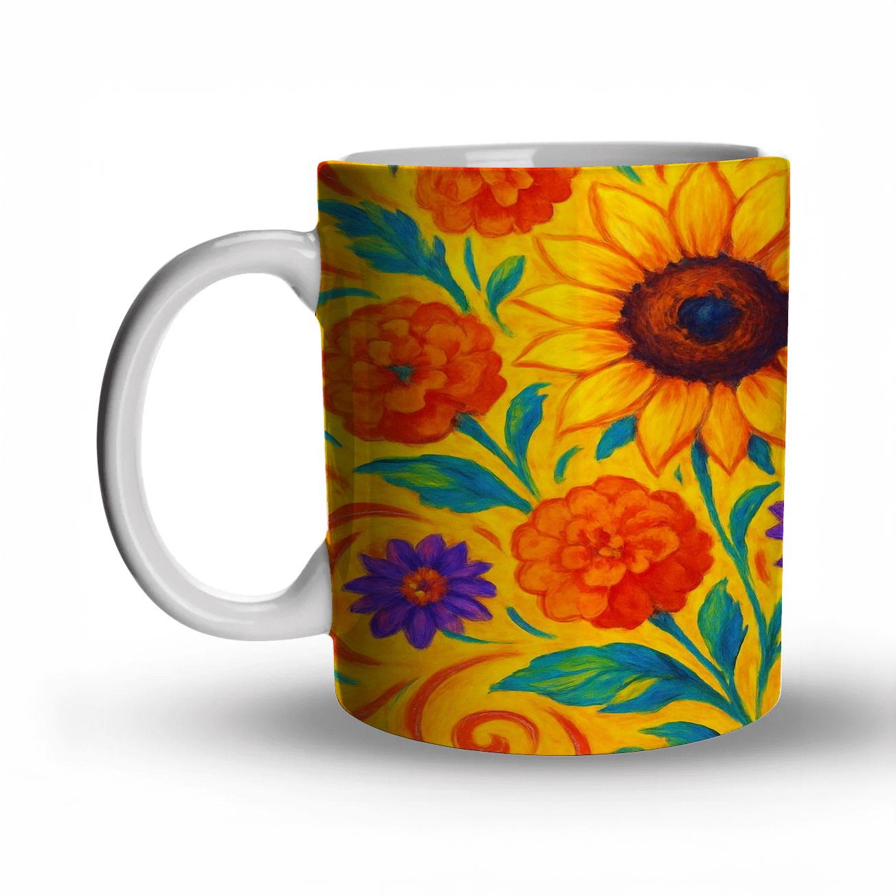 Vibrant Fiesta Florals decorative mug sets