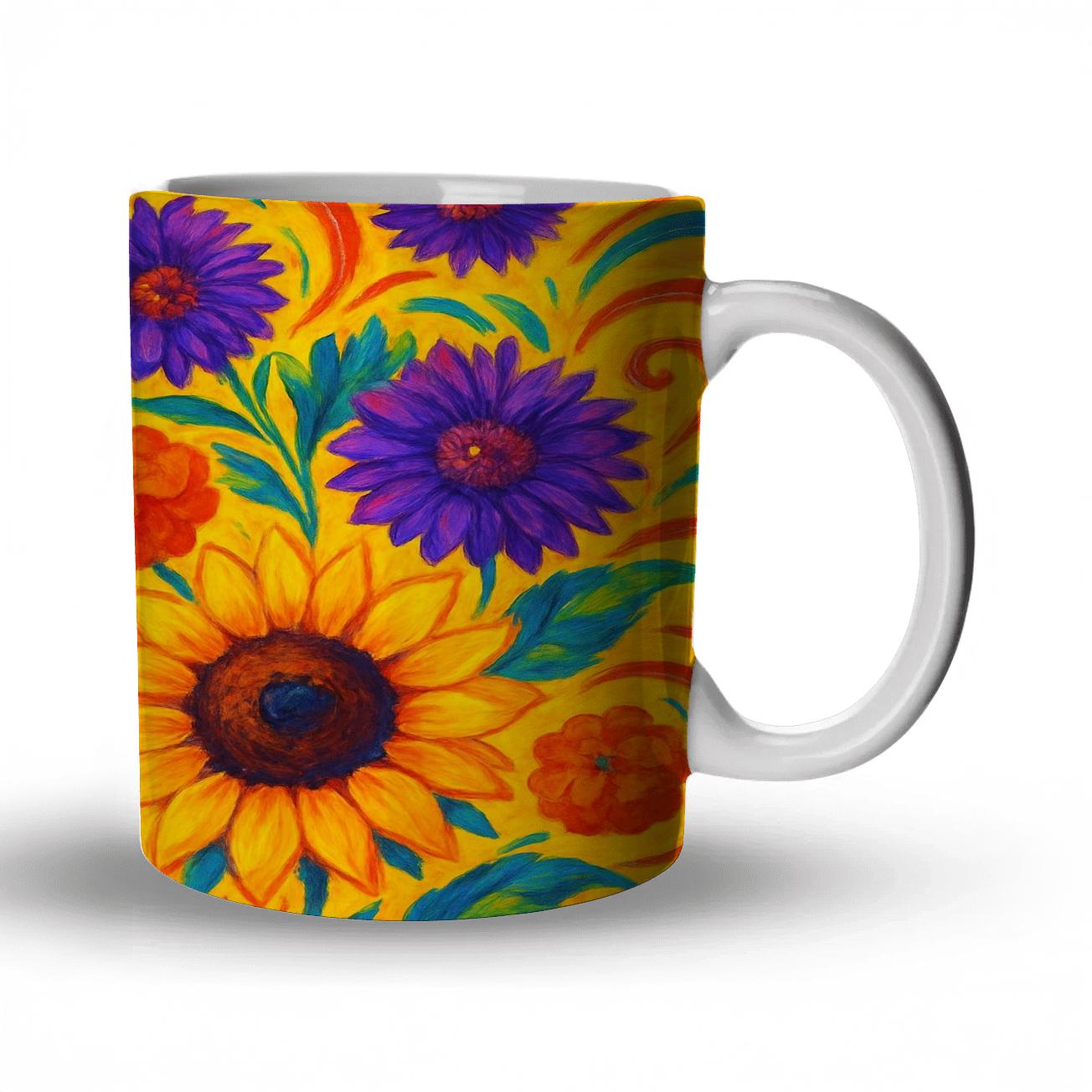 Vibrant Fiesta Florals decorative mug sets